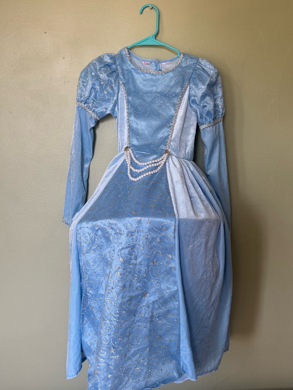 Girls Cinderella Blue Princess Costume Dress
